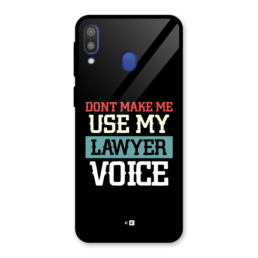 Lawyer Voice Glass Back Case for Galaxy M20