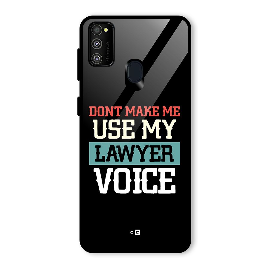 Lawyer Voice Glass Back Case for Galaxy M30s