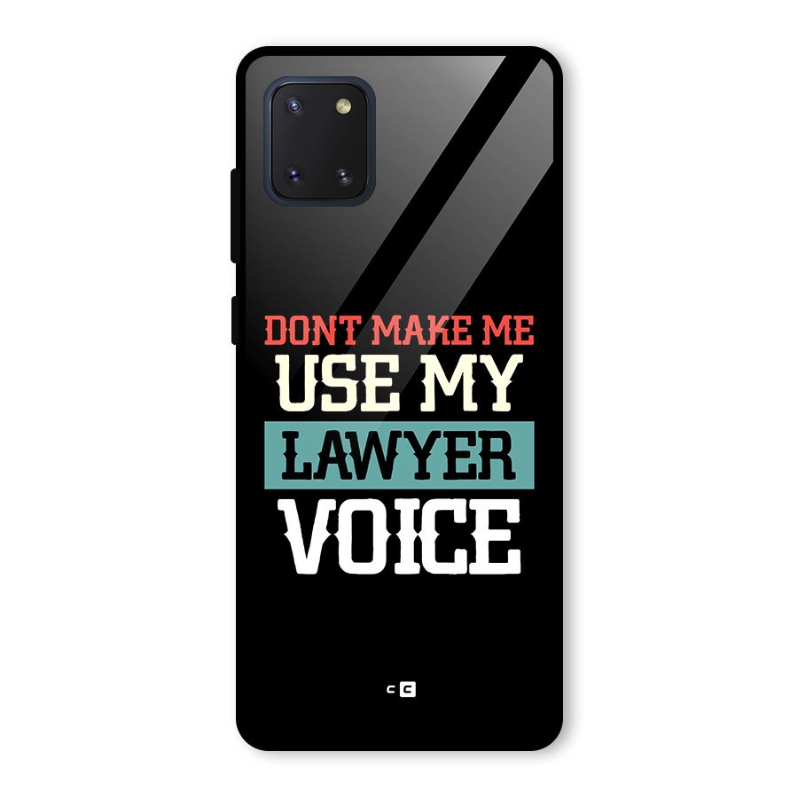 Lawyer Voice Glass Back Case for Galaxy Note 10 Lite