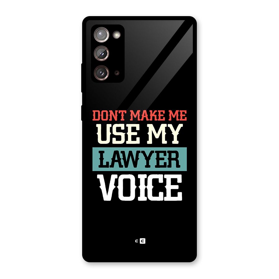 Lawyer Voice Glass Back Case for Galaxy Note 20