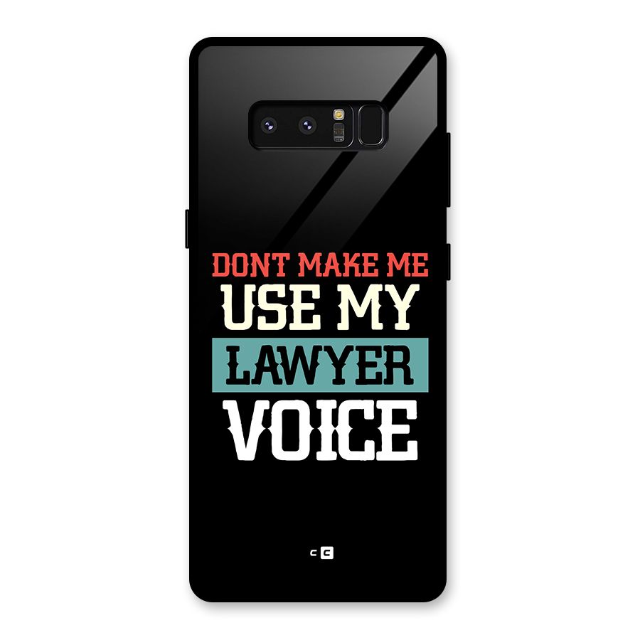 Lawyer Voice Glass Back Case for Galaxy Note 8