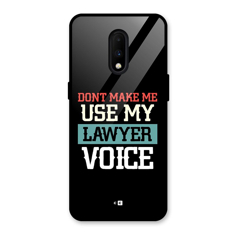 Lawyer Voice Glass Back Case for OnePlus 7