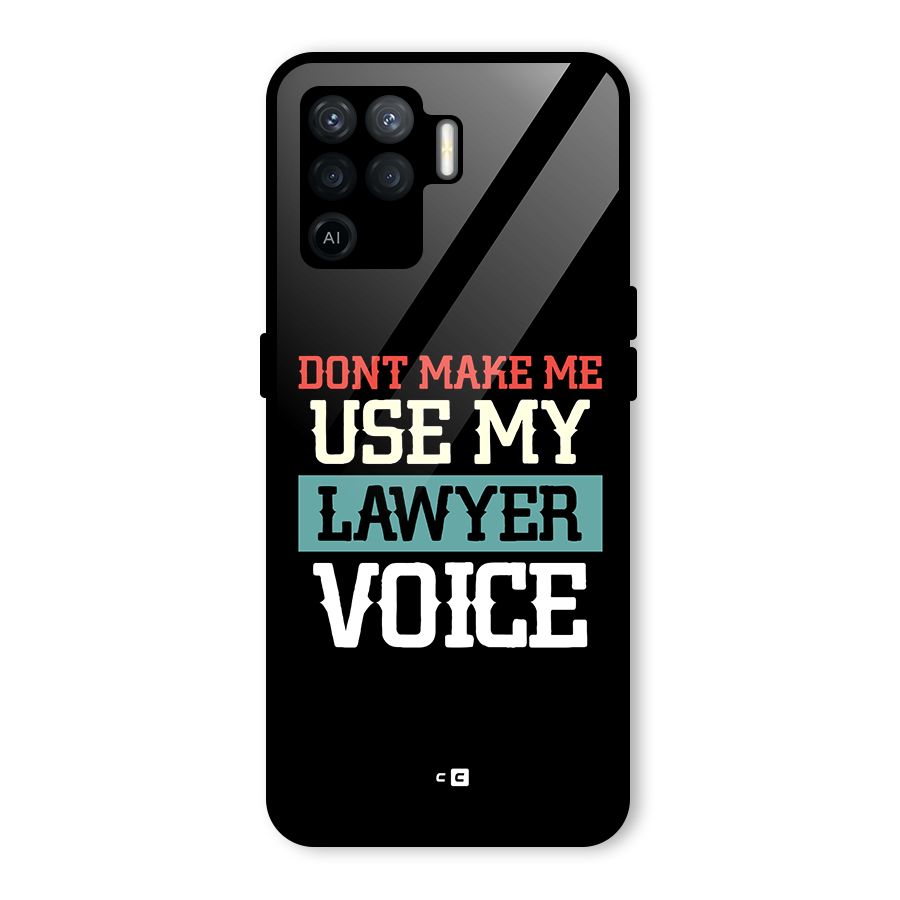 Lawyer Voice Glass Back Case for Oppo F19 Pro