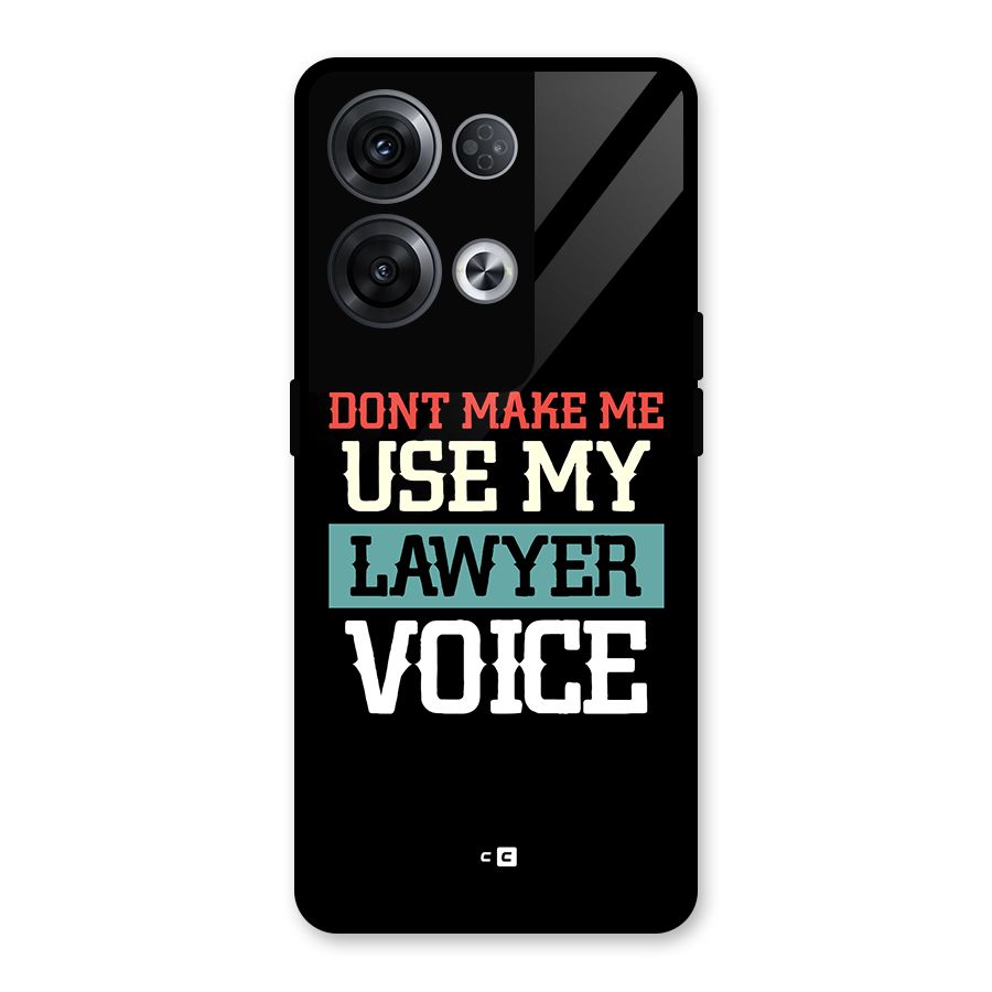 Lawyer Voice Glass Back Case for Oppo Reno8 Pro 5G