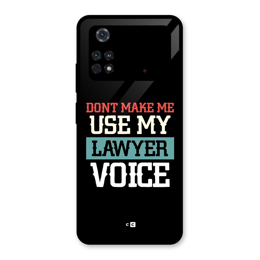 Lawyer Voice Glass Back Case for Poco M4 Pro 4G
