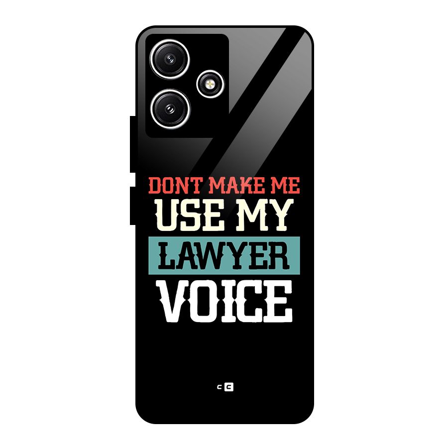 Lawyer Voice Glass Back Case for Poco M6 Pro