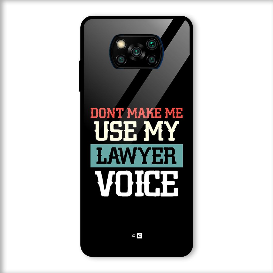 Lawyer Voice Glass Back Case for Poco X3