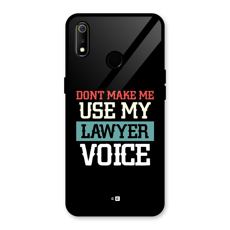 Lawyer Voice Glass Back Case for Realme 3i