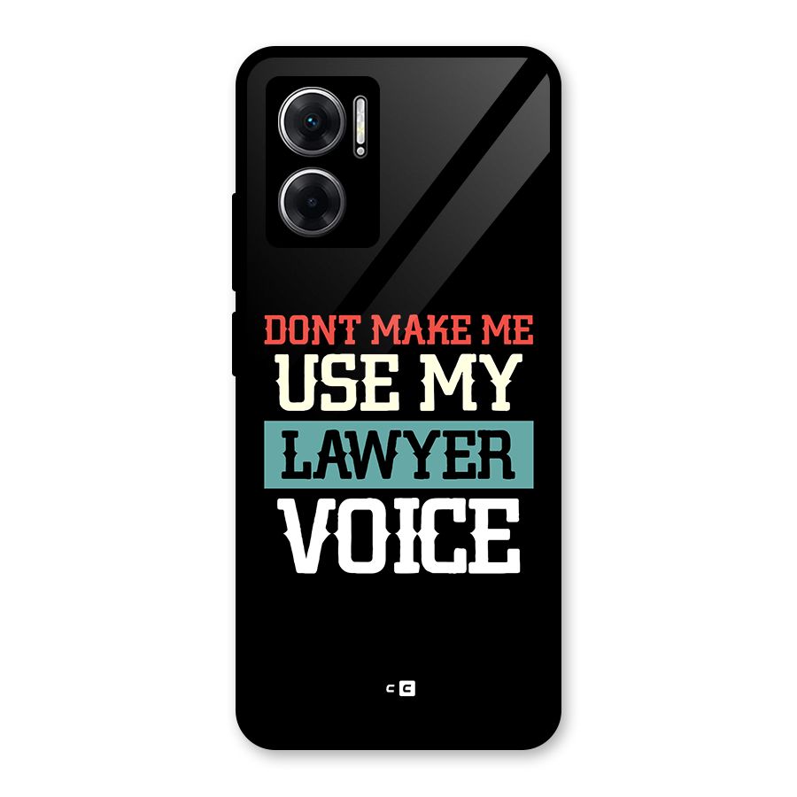 Lawyer Voice Glass Back Case for Redmi 11 Prime 5G