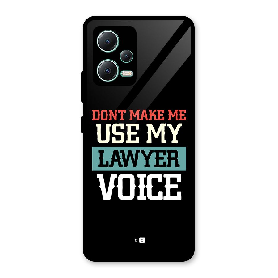 Lawyer Voice Glass Back Case for Redmi Note 12 5G