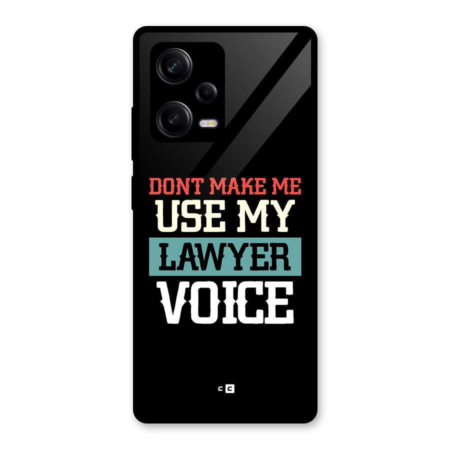 Lawyer Voice Glass Back Case for Redmi Note 12 Pro