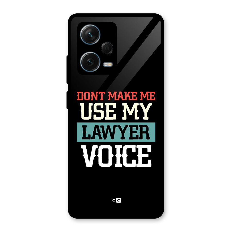 Lawyer Voice Glass Back Case for Redmi Note 12 Pro Plus 5G