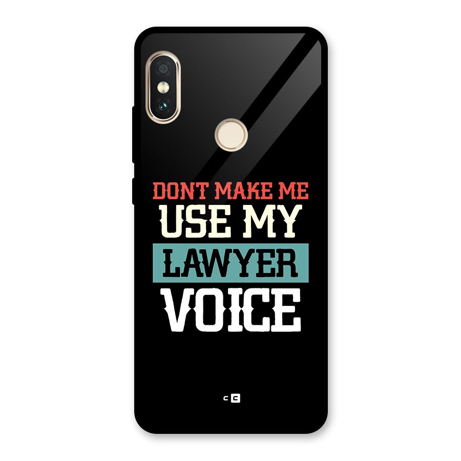 Lawyer Voice Glass Back Case for Redmi Note 5 Pro