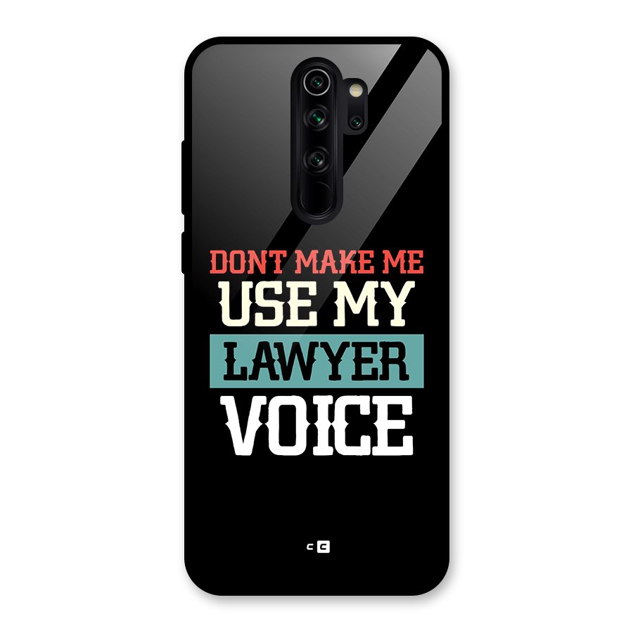 Lawyer Voice Glass Back Case for Redmi Note 8 Pro