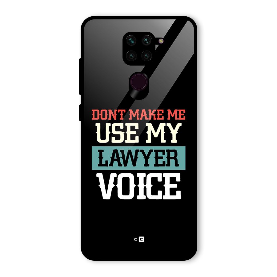 Lawyer Voice Glass Back Case for Redmi Note 9