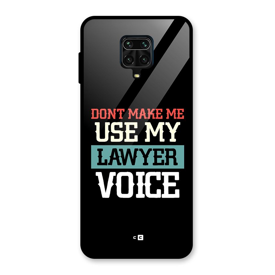 Lawyer Voice Glass Back Case for Redmi Note 9 Pro