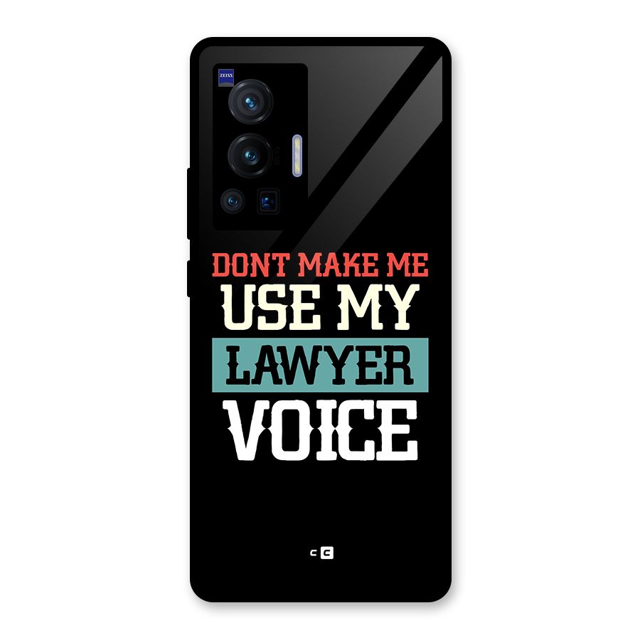Lawyer Voice Glass Back Case for Vivo X70 Pro