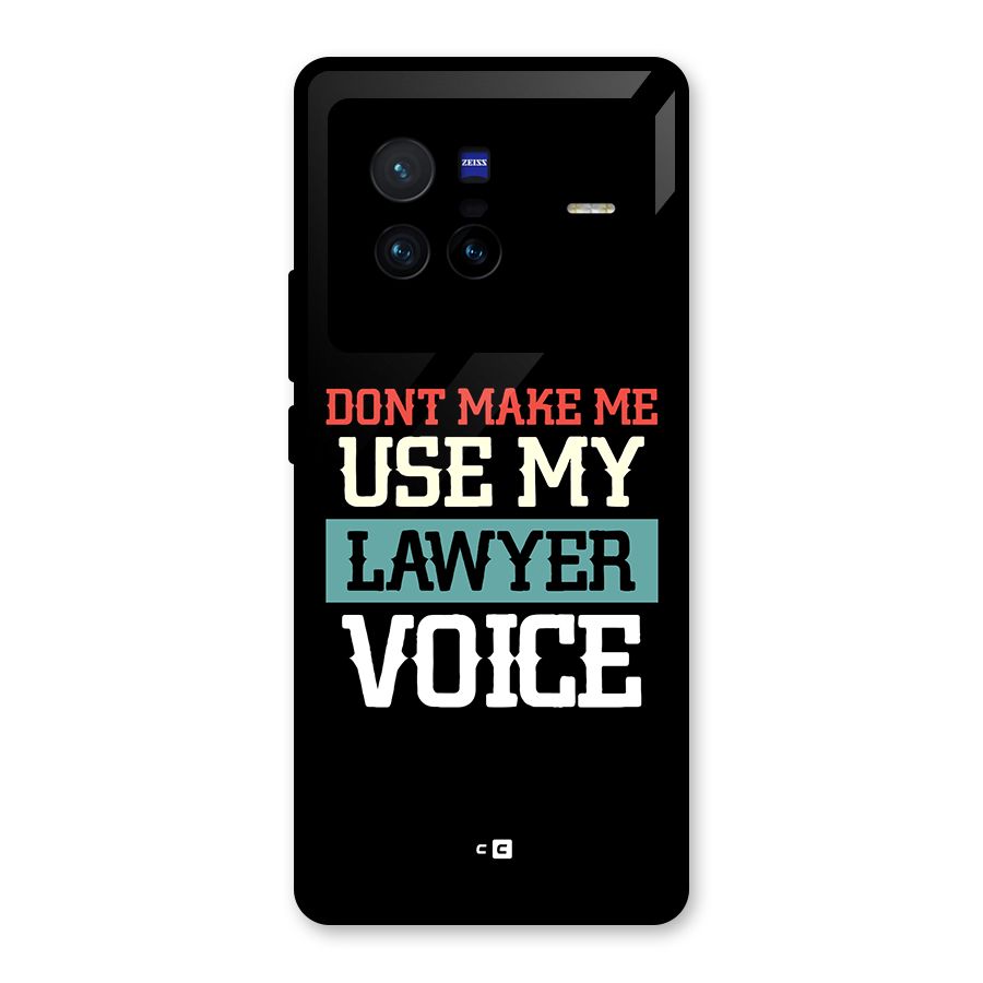 Lawyer Voice Glass Back Case for Vivo X80