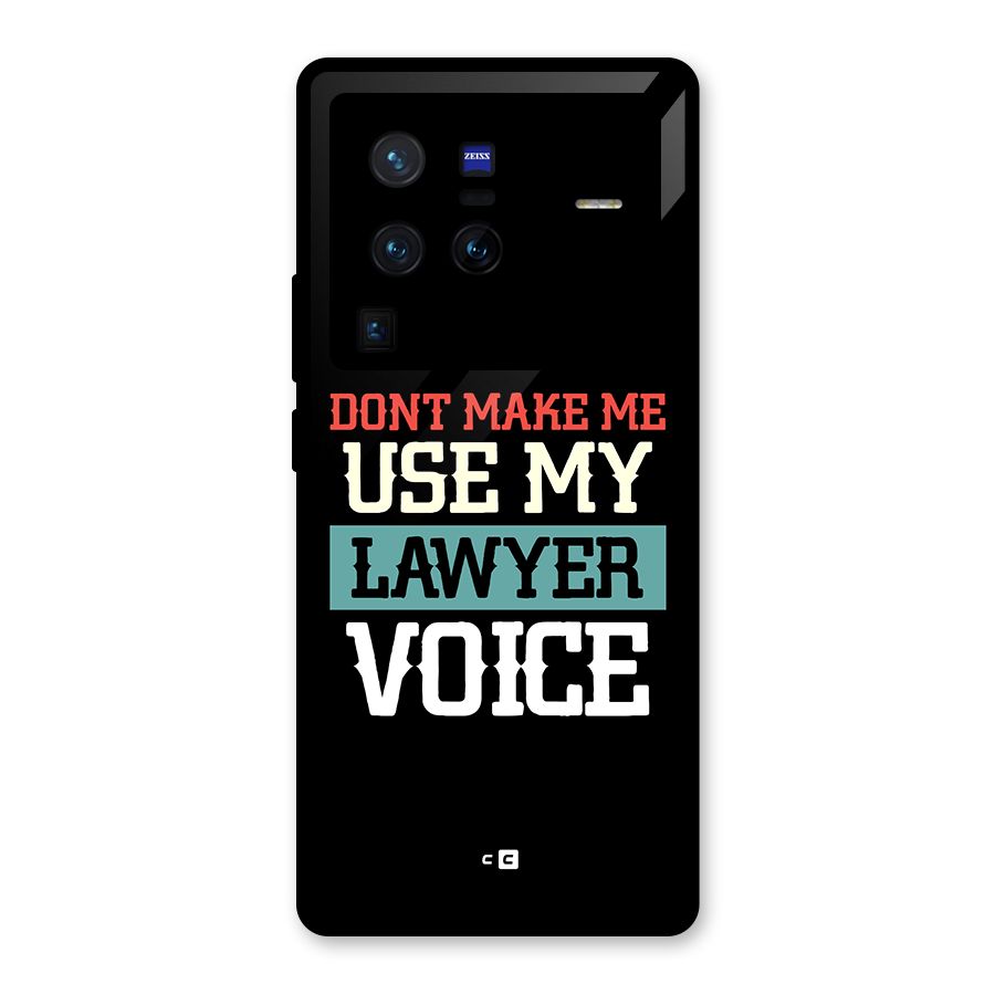 Lawyer Voice Glass Back Case for Vivo X80 Pro