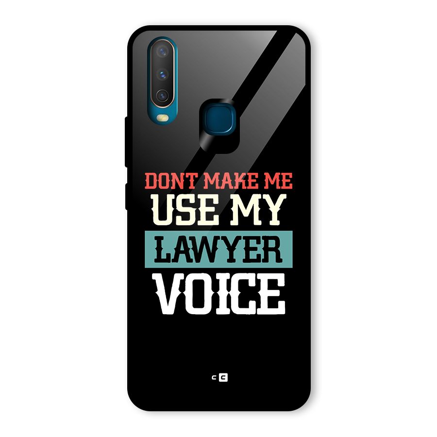 Lawyer Voice Glass Back Case for Vivo Y12