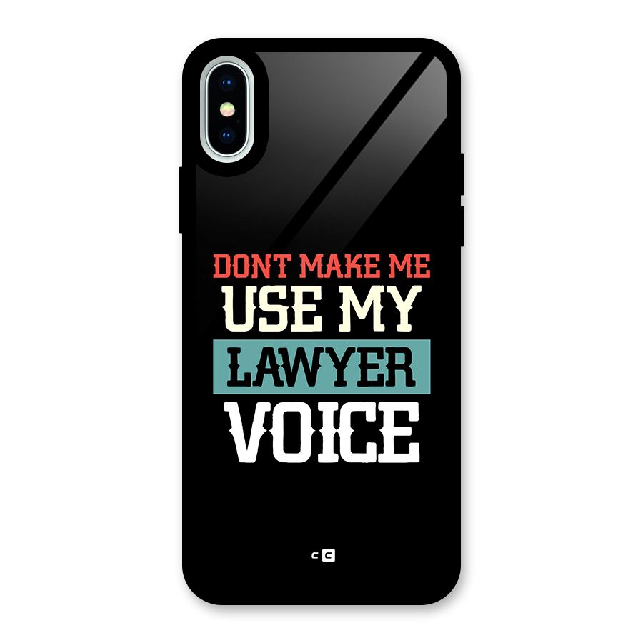 Lawyer Voice Glass Back Case for iPhone X