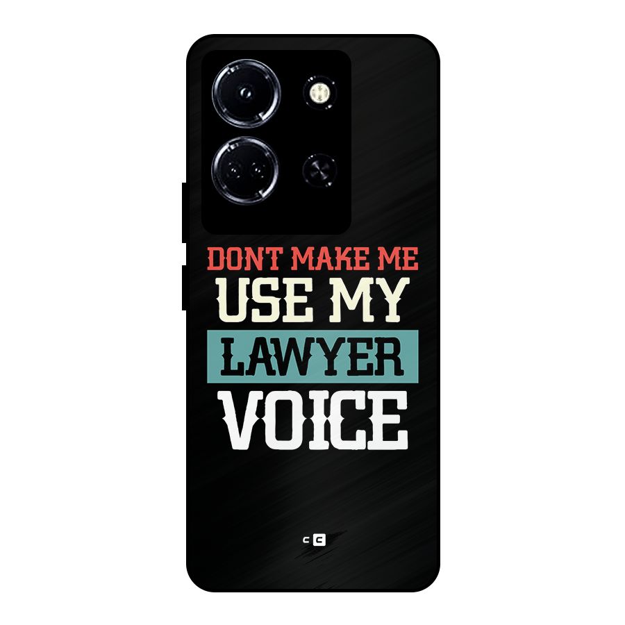 Lawyer Voice Metal Back Case for Infinix Note 30 5G