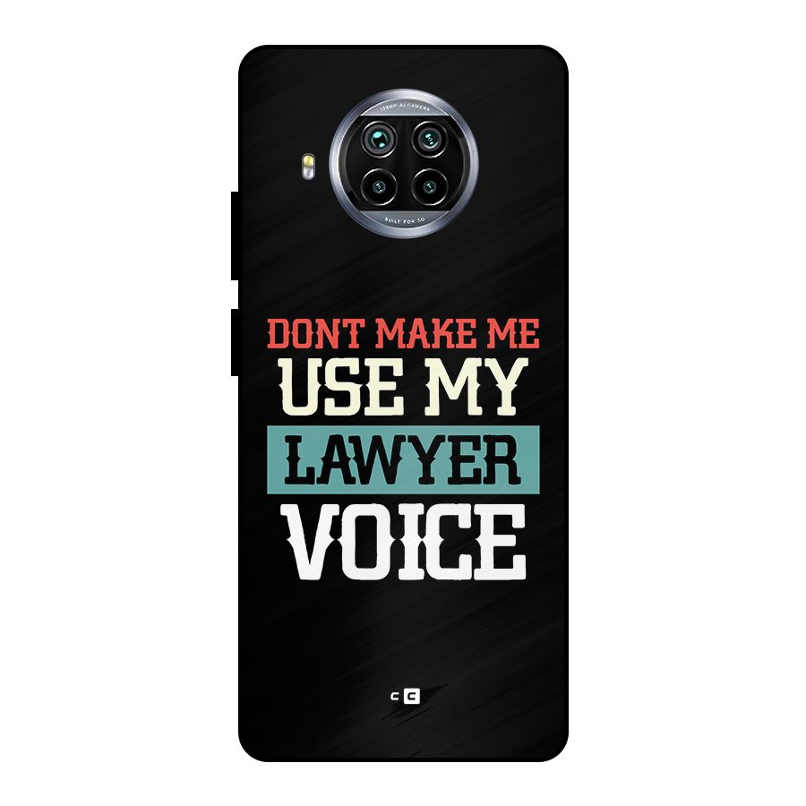 Lawyer Voice Metal Back Case for Mi 10i