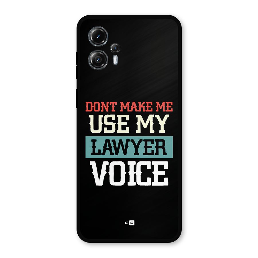 Lawyer Voice Metal Back Case for Moto G13