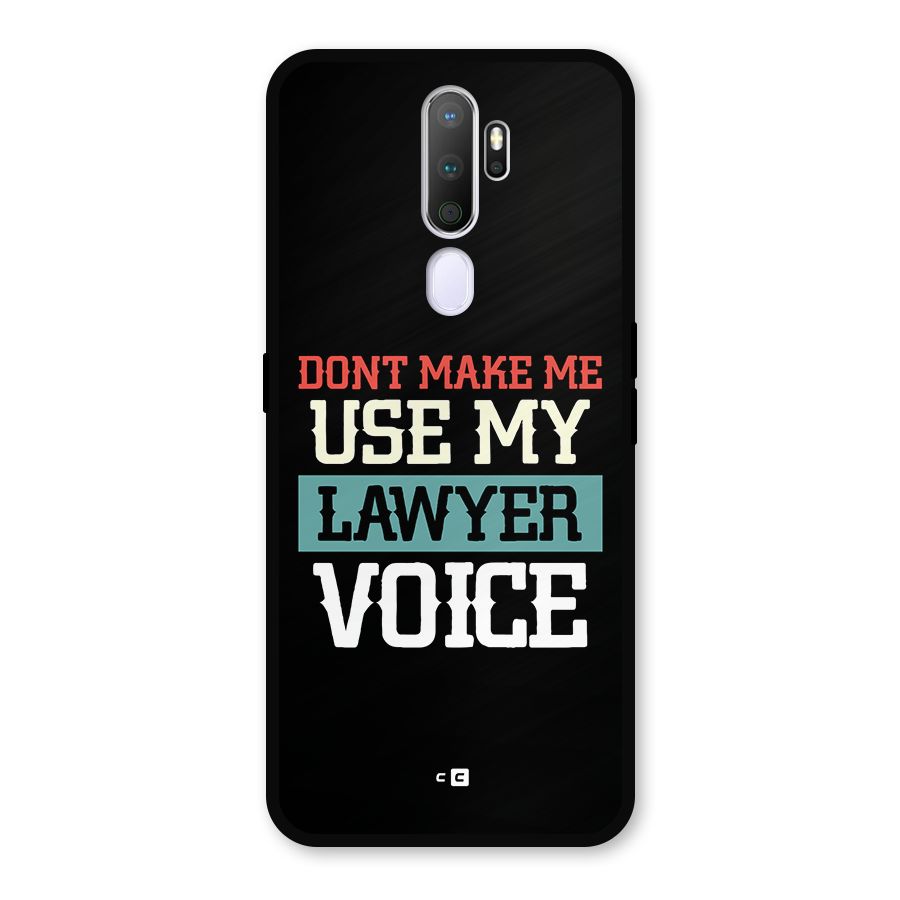 Lawyer Voice Metal Back Case for Oppo A5 (2020)