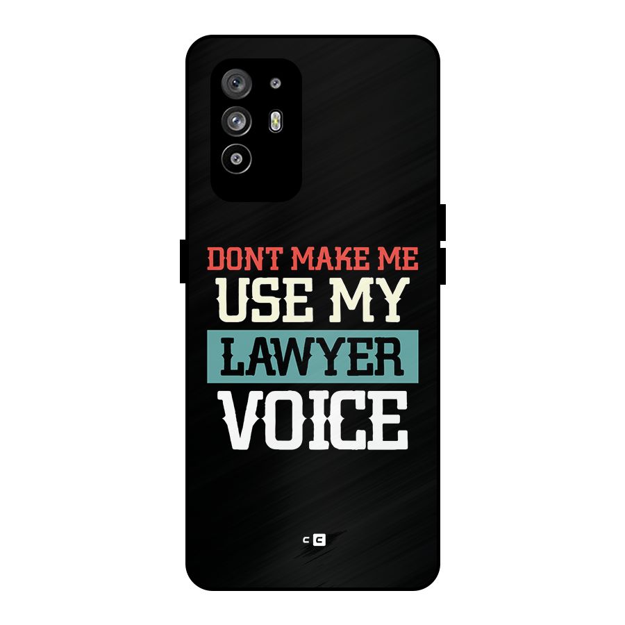 Lawyer Voice Metal Back Case for Oppo F19 Pro Plus 5G