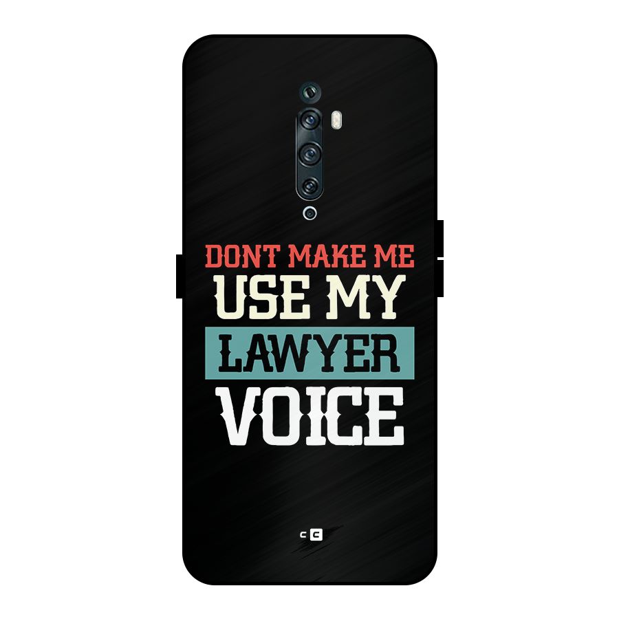 Lawyer Voice Metal Back Case for Oppo Reno2 F