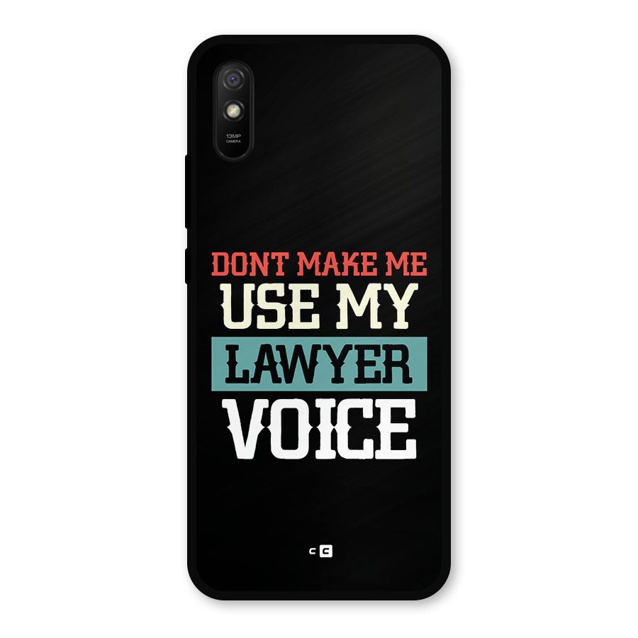 Lawyer Voice Metal Back Case for Redmi 9a