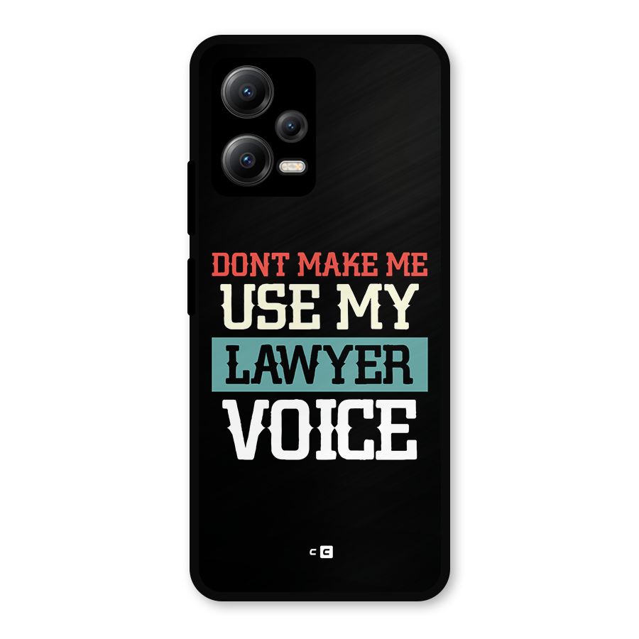 Lawyer Voice Metal Back Case for Redmi Note 12 5G