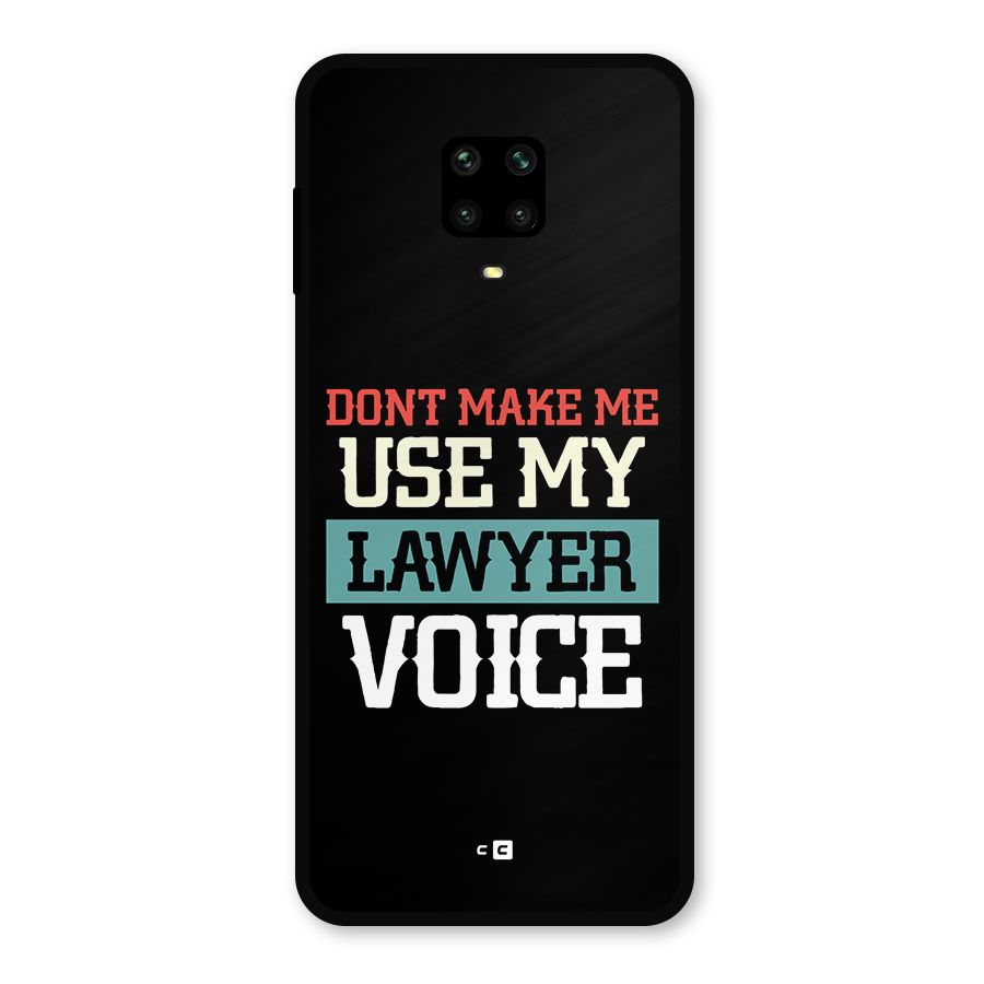 Lawyer Voice Metal Back Case for Redmi Note 9 Pro