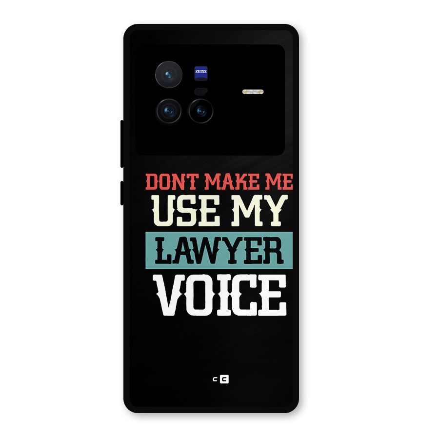 Lawyer Voice Metal Back Case for Vivo X80