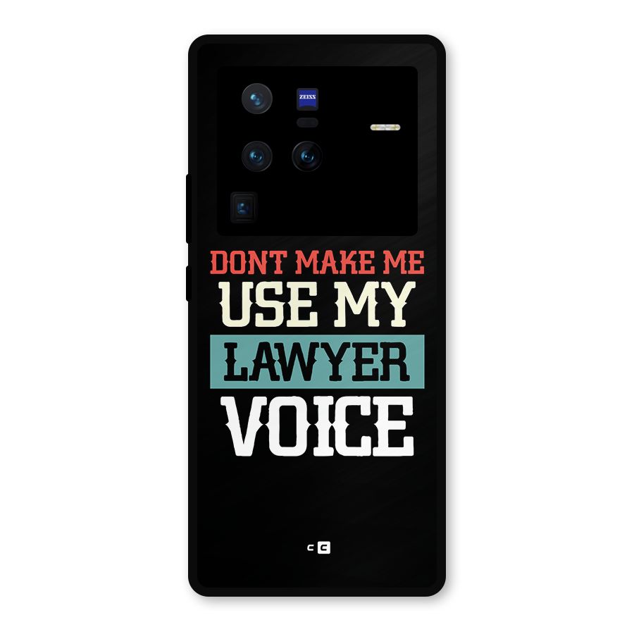 Lawyer Voice Metal Back Case for Vivo X80 Pro