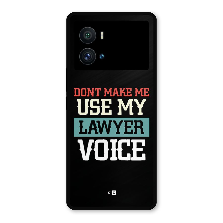 Lawyer Voice Metal Back Case for iQOO 9 Pro