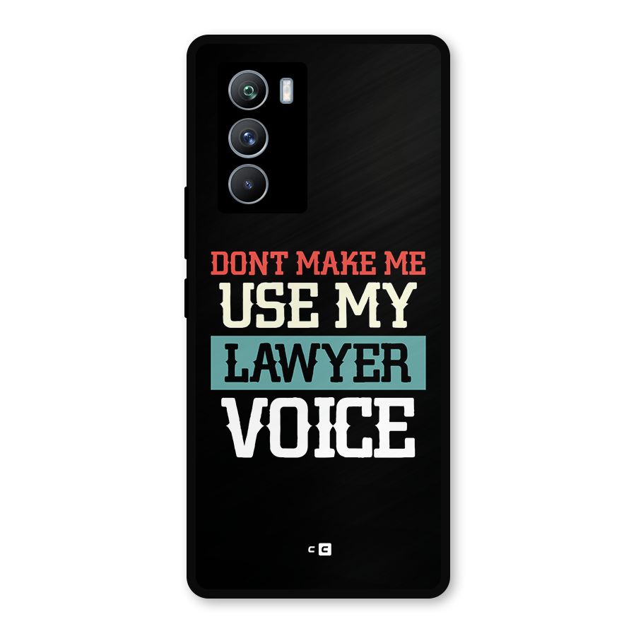 Lawyer Voice Metal Back Case for iQOO 9 SE