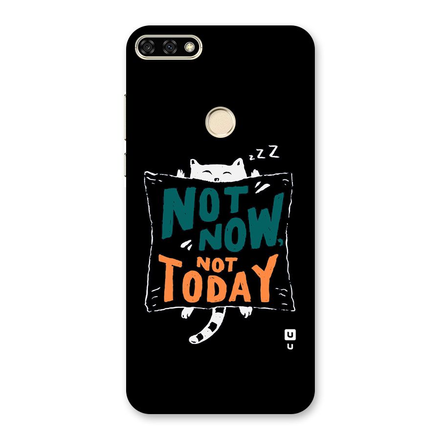 Lazy Cat Not Today Back Case for Honor 7A