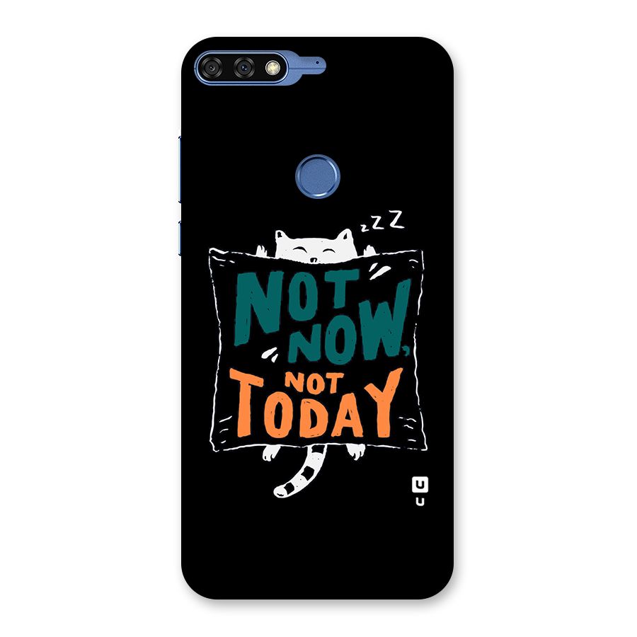 Lazy Cat Not Today Back Case for Honor 7C