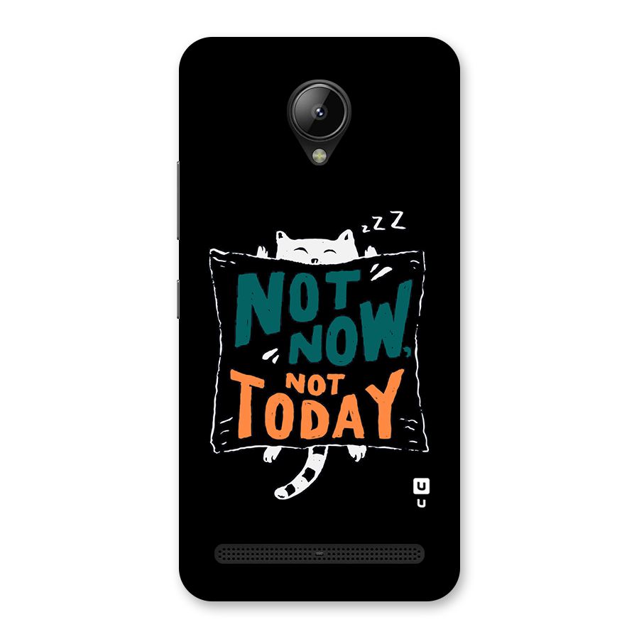 Lazy Cat Not Today Back Case for Lenovo C2