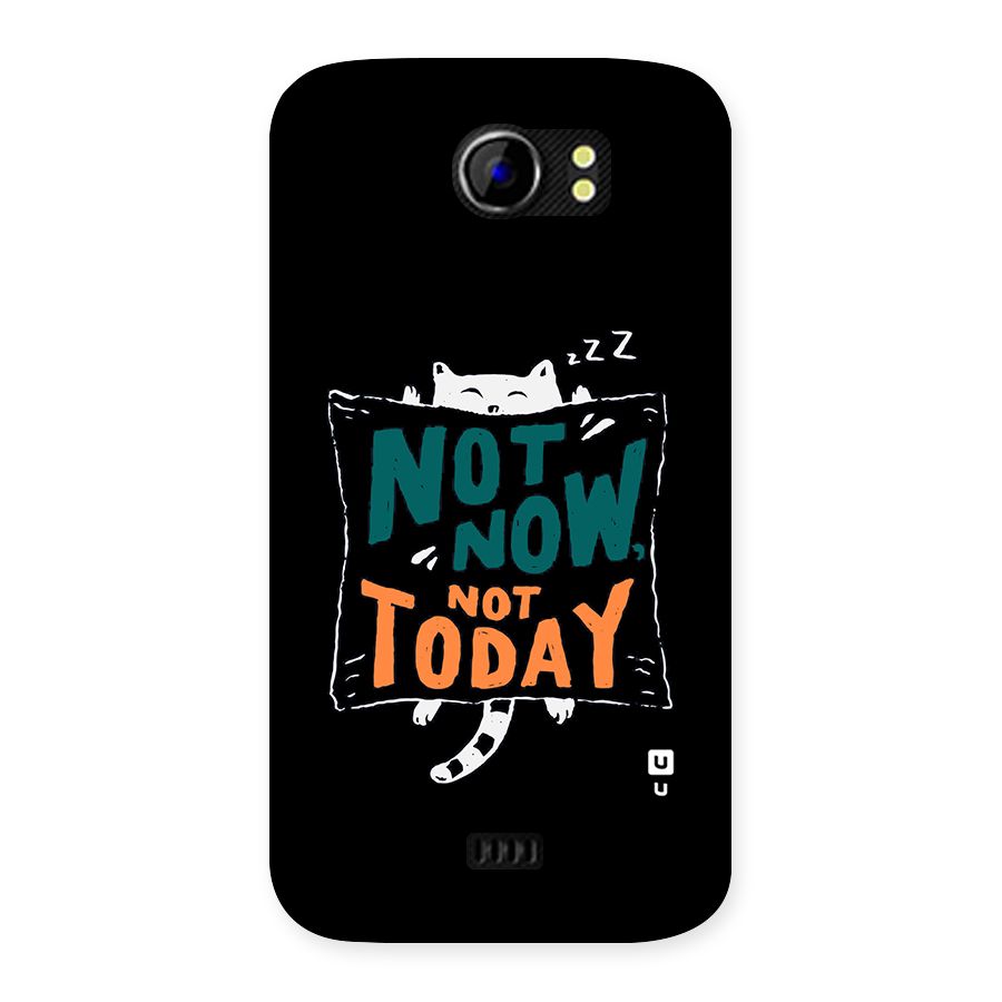 Lazy Cat Not Today Back Case for Micromax Canvas 2 A110