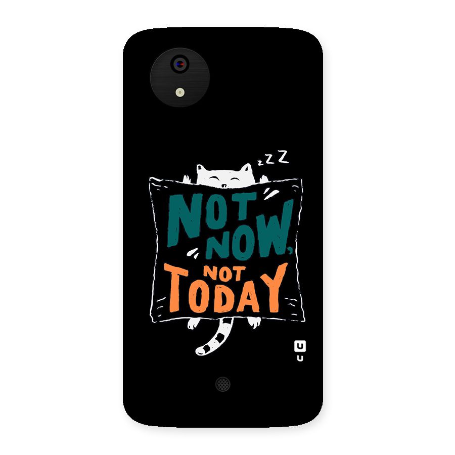 Lazy Cat Not Today Back Case for Micromax Canvas A1
