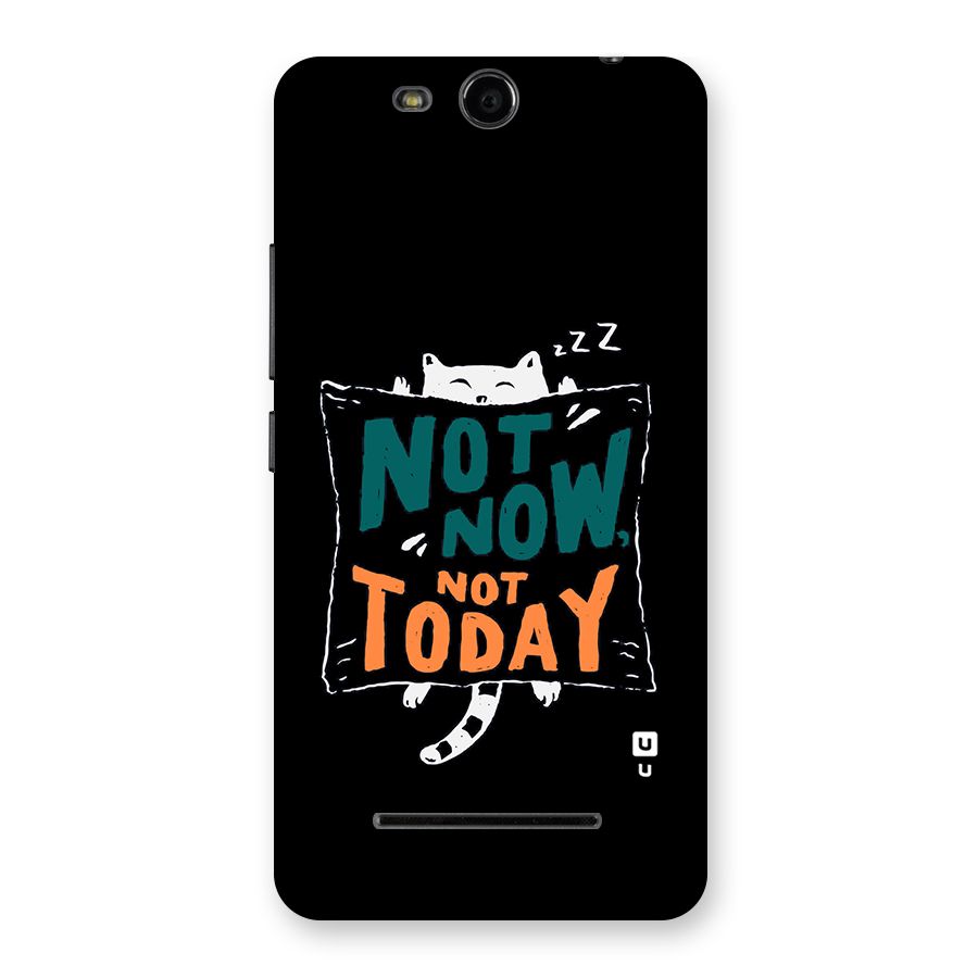 Lazy Cat Not Today Back Case for Micromax Canvas Juice 3 Q392