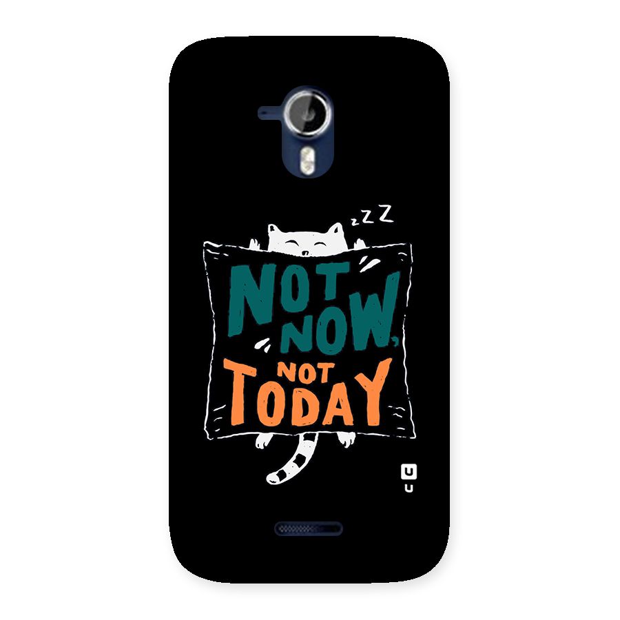 Lazy Cat Not Today Back Case for Micromax Canvas Magnus A117