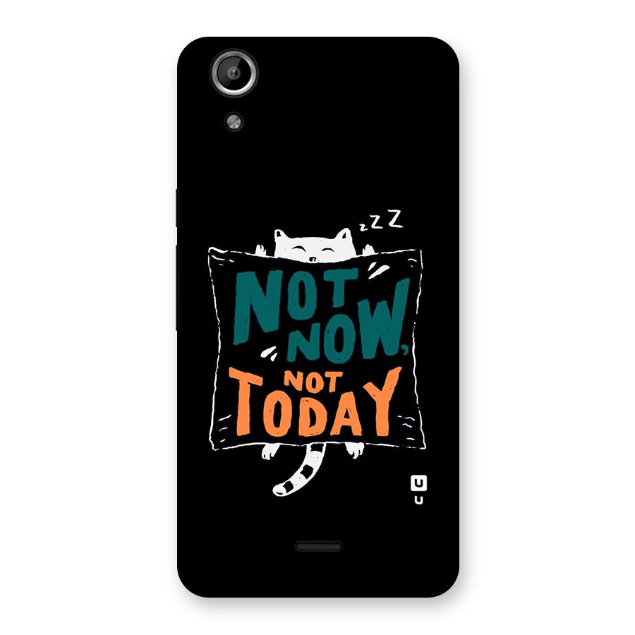 Lazy Cat Not Today Back Case for Micromax Canvas Selfie Lens Q345