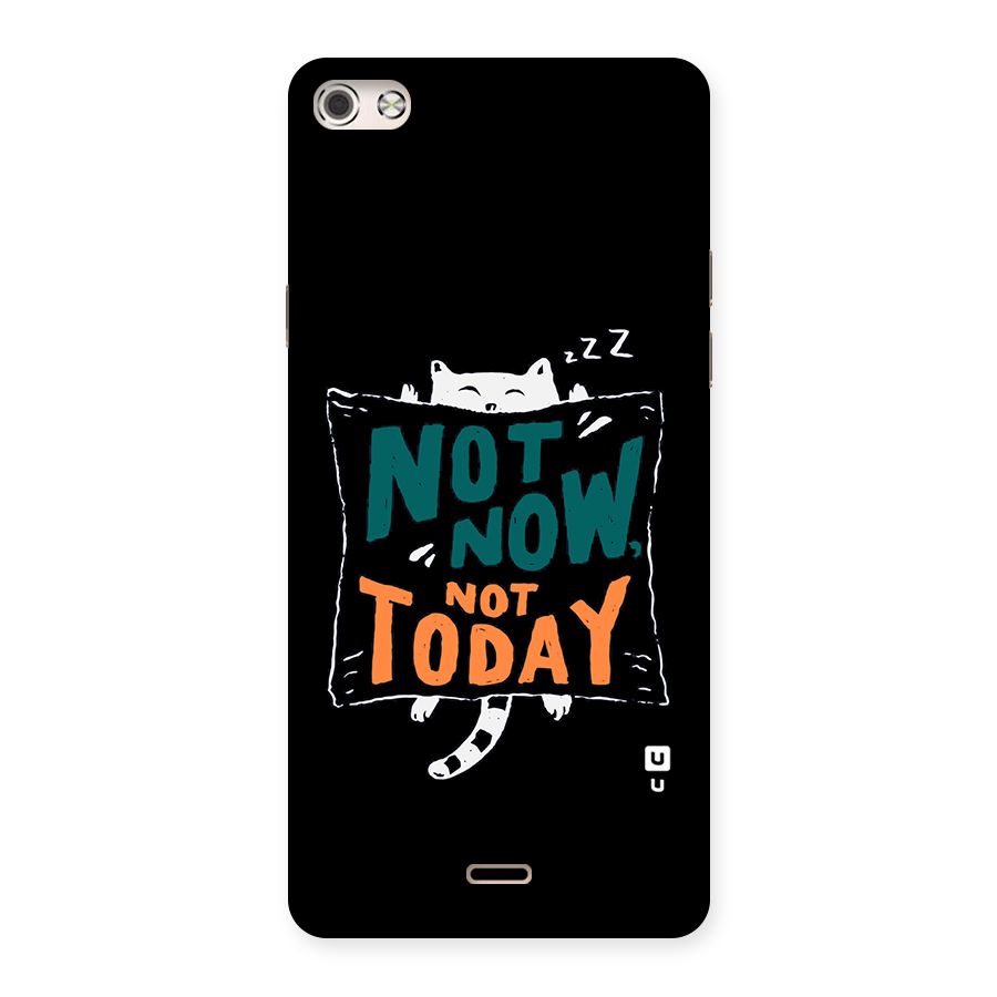 Lazy Cat Not Today Back Case for Micromax Canvas Silver 5