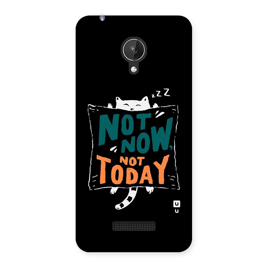 Lazy Cat Not Today Back Case for Micromax Canvas Spark Q380