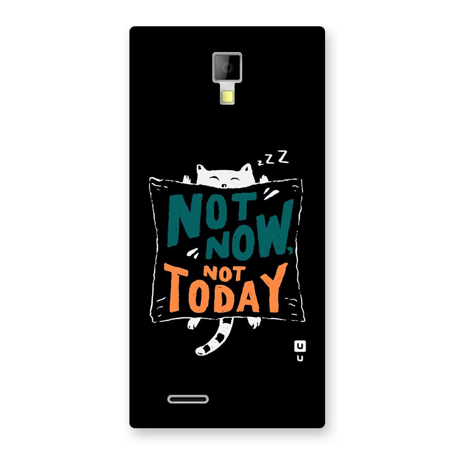 Lazy Cat Not Today Back Case for Micromax Canvas Xpress A99