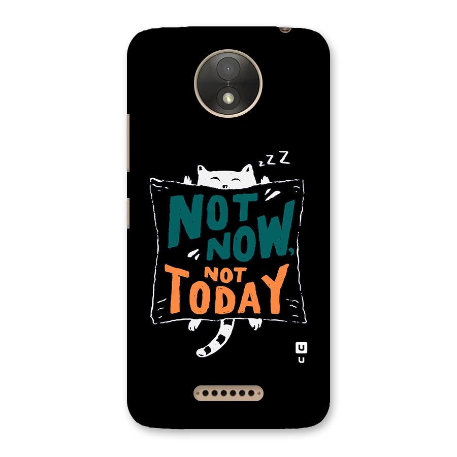 Lazy Cat Not Today Back Case for Moto C Plus